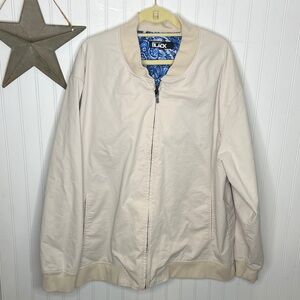 Black Westport Brand Men's Light Beige Bomber Jacket Size 2XB